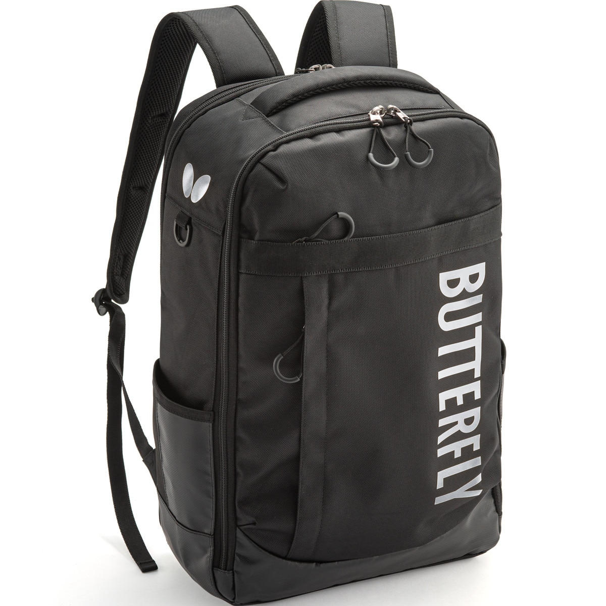 Butterfly Raffines Rucksack Bag: Front View of the Silver